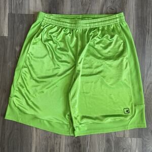 Vintage AND1 Shorts Men's Size XXL Green Shiny Dazzle Baggy Athletic Basketball